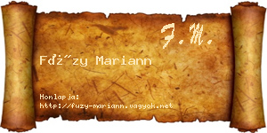 Füzy Mariann névjegykártya